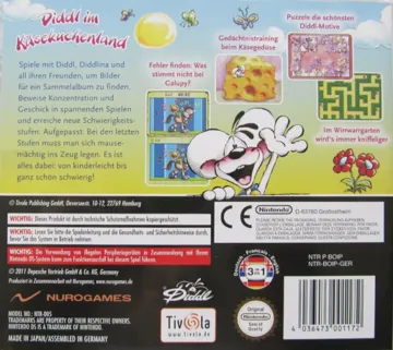 Diddl im Kaesekuchenland (Europe) (En,Fr,De) box cover back